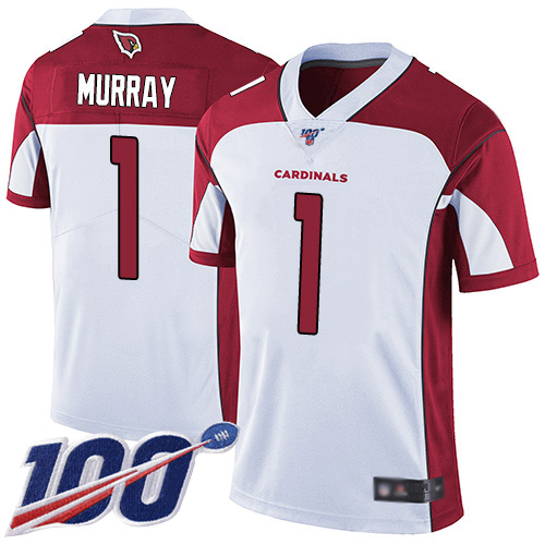 Arizona Cardinals Limited White Men Kyler Murray Road Jersey NFL Football #1 100th Season Vapor Untouchable->arizona cardinals->NFL Jersey